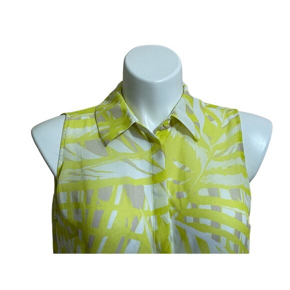 Lane‎ Bryant Women's Sleeveless Blouse Plus Size 18 Sheer Button Front Split Hem - Picture 3 of 11